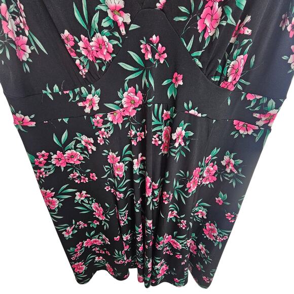 Torrid Dress Floral Dress Skater Dress Knee Length Dress Jersey Knit Dress 2X - Picture 3 of 8
